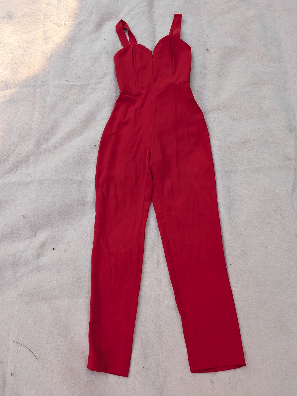 H&M Red Strappy Jumpsuit Like New